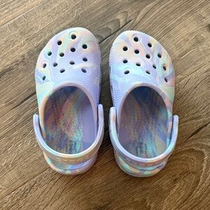 CROCS Kids Slippers in Pastel Purple and Blue